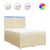 vidaXL Box spring postelja z vzmetnico krem 160x200 cm blago
