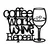 Wallity Zidna dekoracija Coffee Repeat, 50x40 cm, 1.5 mm, Crna