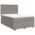 Vidaxl Box spring postelja z vzmetnico taupe 140x190 cm blago