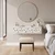 Hanah Home komoda Moka 120, 120 cm, bela / srebrna