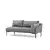 Atelier del Sofa Ugaona garnitura Leo 90x65x255cm Siva
