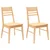Trpezarijske stolice 2 pcs Prirodna 43 x 54 x 89 cm