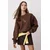 Trendyol Milla muški duks Twoaw24Sw00199, braon-braon