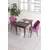 Hanah Home trpezarijski set Arp, sto i 2 stolice, ploča u dekoru drveta Baroque, ljubičasta tkanina Babyface