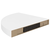 Plutajuće kutne police 2 kom sjajne bijele 35 x 35 x 3,8 cm MDF