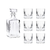 Set decanter and 6 whiskey glasses, made from glass, Excalibur - Bor