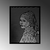 Wallity Zidna dekoracija Vermeer, 45,5 x 56 cm, Crna