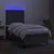Vidaxl Box spring postelja z vzmetnico LED temno siva 90x190 cm blago