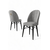 Hanah Home Set 6 trpezarijskih stolica Ritim Sivo-Crni