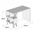 Hanah home Radni sto 120x78,8x60?cm Krem-Crni
