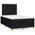 Vidaxl Box spring postelja z vzmetnico črna 120x190 cm blago