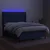 Vidaxl Box spring postelja z vzmetnico LED modra 140x200 cm blago