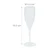 Northix Set 6 plastičnih kozarcev za šampanjec 180 ml nerazbitni