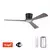 ZEVENTI - LED Plafonski ventilator AUREX LED/24W/230V Wi-Fi Tuya crna/orah + daljinski upravljač