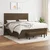 Vidaxl Box spring postelja z vzmetnico temno rjava 180x200 cm blago