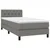 Vidaxl Box spring postelja z vzmetnico temno siva 80x200 cm blago