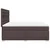 Vidaxl Box spring postelja z vzmetnico temno rjav 200x200 cm blago