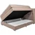 Carryhome POSTELJA BOXSPRING 140 cm x 200 cm , tekstil svetlo rjava