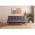 Atelier del Sofa Trosed na razvlačenje Zven, 180x64x78cm, Tamnosivi