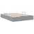 Krevet s od storage Svijetlo siva 135 x 190 cm tkanina