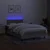 Vidaxl Box spring postelja z vzmetnico LED sv. siva 120x200 cm blago