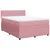 Vidaxl Box spring postelja z vzmetnico roza 160x200 cm žamet