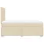Vidaxl Box spring postelja z vzmetnico krem 120x200 cm blago
