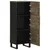 Visoka komoda crna 40 x 33 x 110 cm od masivnog drva manga