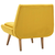 Fotelja s osloncem za noge i presvlakom od tkanine žuta