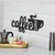WallXpert metalni zidni ukras KITC-DEC-4002, natpis „Coffee time” sa šoljom, 40 x 18 cm, crni
