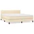 Vidaxl Box spring postelja z vzmetnico krem 180x200 cm blago