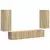 Set zidnog ormarića za TV 4 pcs Sonoma hrast Konstruirano drvo