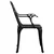 3-dijelni bistro set od lijevanog aluminija crni