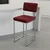 Hanah Home barska stolica Retro 66, bordo tkanina od poliestera i lana