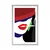 Plakat s paspartujem ženska s klobukom v pop art stilu - 40x60 black