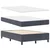 vidaXL Box Spring postelja s vzmetnico in klopjo temno siva 120x200 cm