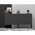 HANAH HOME Komoda Midas Anthracite Silver