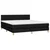 Vidaxl Box spring postelja z vzmetnico črna 180x200 cm blago