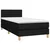 Vidaxl Box spring postelja z vzmetnico črna 80x200 cm blago