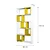 Conceptum Hypnose Polica 80x170x22cm Belo-Žuta