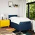 Vidaxl Box spring postelja z vzmetnico modra 90x200 cm blago