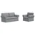 Set sofe 2 pcs Svijetlo siva 175 x 82 x 80 cm tkanina