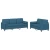 2-dijelni set sofa s jastucima plavi baršunasti