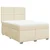 vidaXL vidaXL Box spring postelja z vzmetnico krem 140x200 cm blago, (21321391)