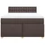Vidaxl Box spring postelja z vzmetnico temno rjava 160x200 cm blago