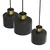 Luster na lanku PARKLA 3xE27/15W/230V crna