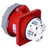 PCE Ravna vtičnica POWER TWIST 63A 3P+Z+N 400V 100x100mm IP67