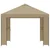 Gazebo 3 x 3 m Bež Poliester i čelik 190 gsm