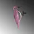 Aberto Design Dekorativna figura Bird on the branch 21, 30x18 cm, 1.5 mm, Roze