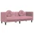 2-dijelni set sofa s jastucima ružičasti baršunasti